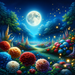 Enchanting Moonlit Garden Paint By Diamonds Art