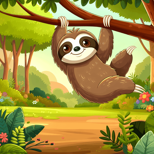Adventurous Sloth Paint By Color