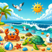 Sunny Beach Fun Paint By Diamonds Kits