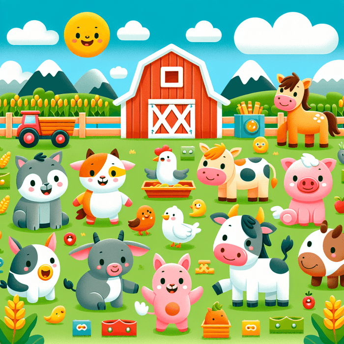 Farmyard Friends Paint By Diamonds Art