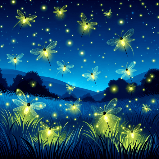 Dazzling Fireflies At Night Painting By Diamonds Kit