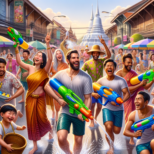 Songkran - Chiang Mai Paint By Diamond