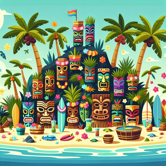 Tropical Tiki Island Party Paint By Diamond