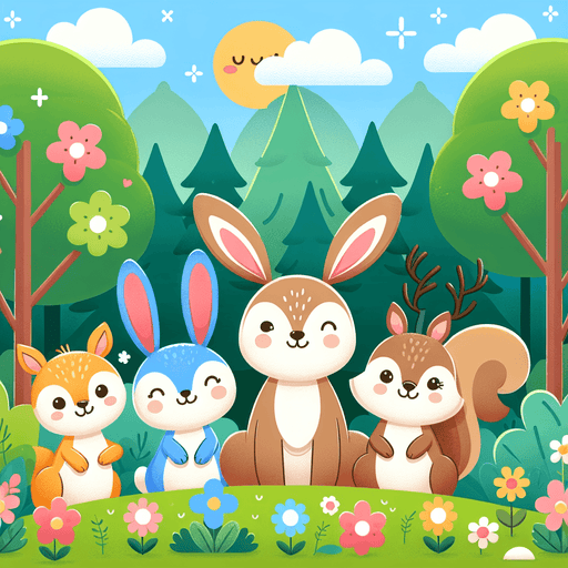 Lively Forest Friends Paint By Diamonds Art