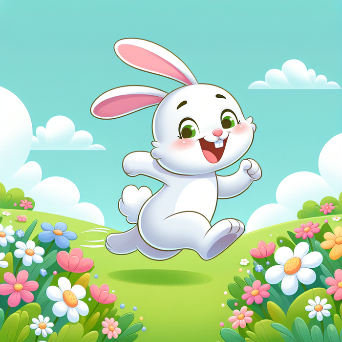 Cheerful Rabbit Paint By Color