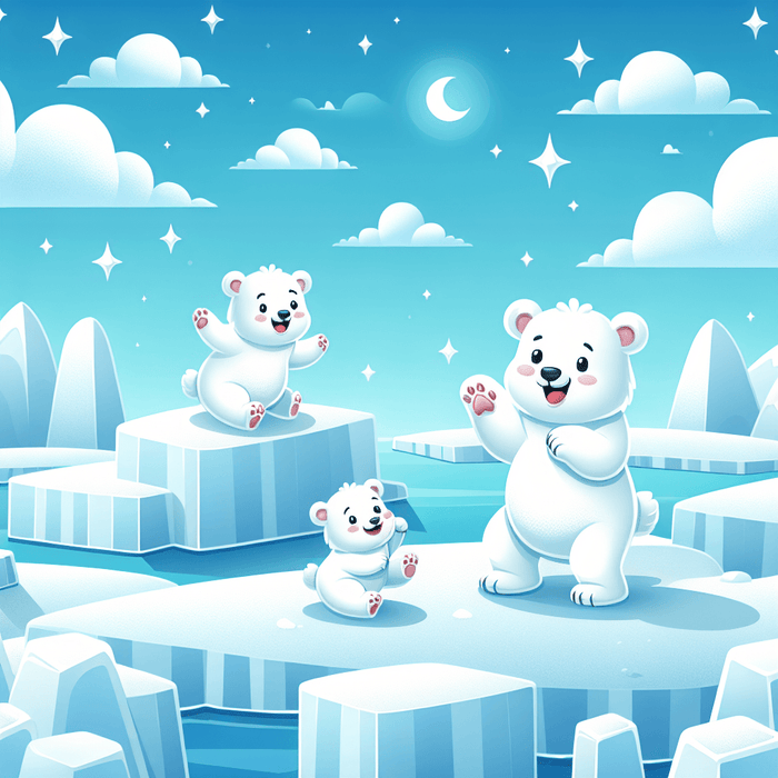 Cuddly Polar Bears Paint By Color