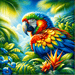 Colorful Macaw Paint By Color