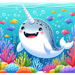 Nifty Narwhal Adventure Paint By Color