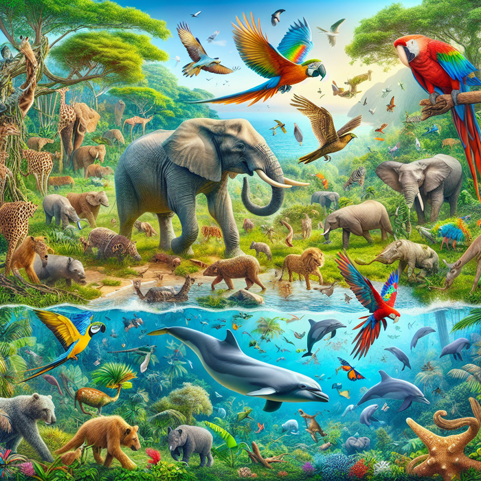 Wild Animal Kingdom Painting Diamond Kit