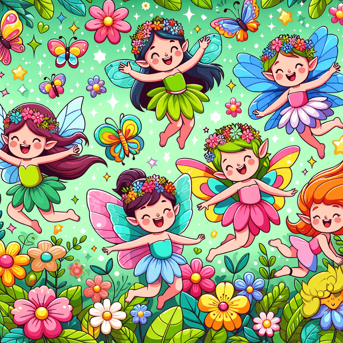 Whimsical Flower Fairies Paint By Color