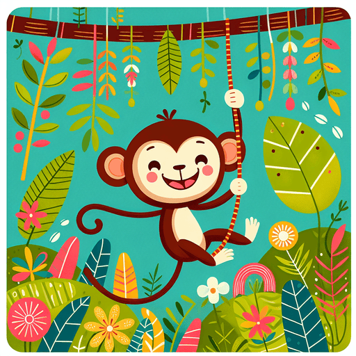 Jungle Monkey Mischief Painting By Diamonds Kit