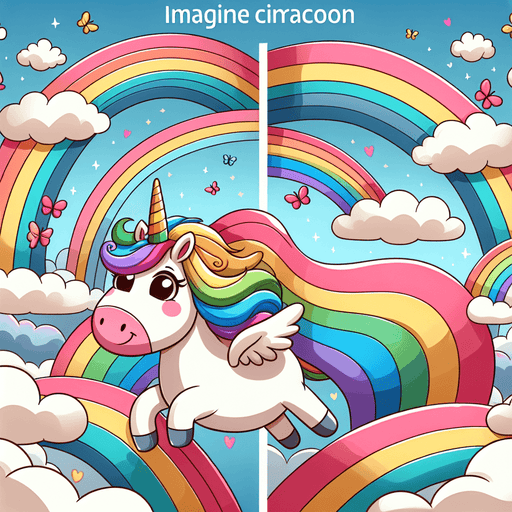 Rainbow Unicorn's Sky Journey Paint By Color