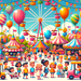 Sunny Summer Carnival Paint By Diamonds Art