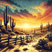 Wild West Sunset Painting By Diamonds Kit