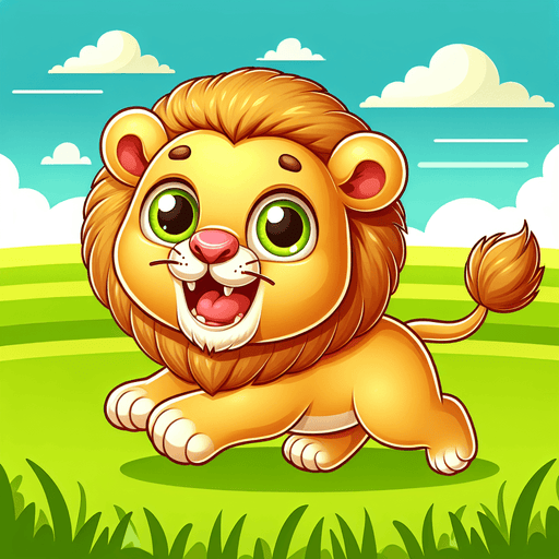 Lively Lion Cub Paint By Diamonds Kits