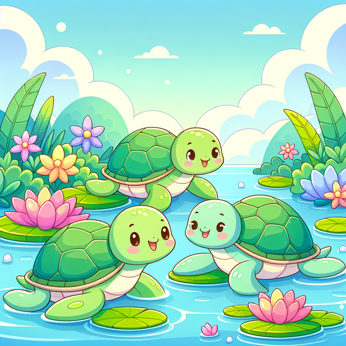 Charming Turtles Paint By Color