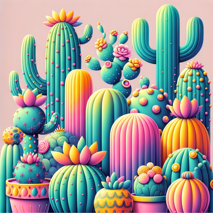 Cheerful Cacti DIY Paint By Diamonds