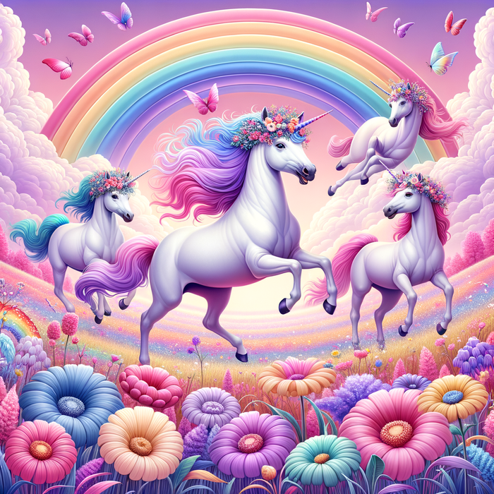 Fantasy Unicorn Meadow Paint By Diamonds Art