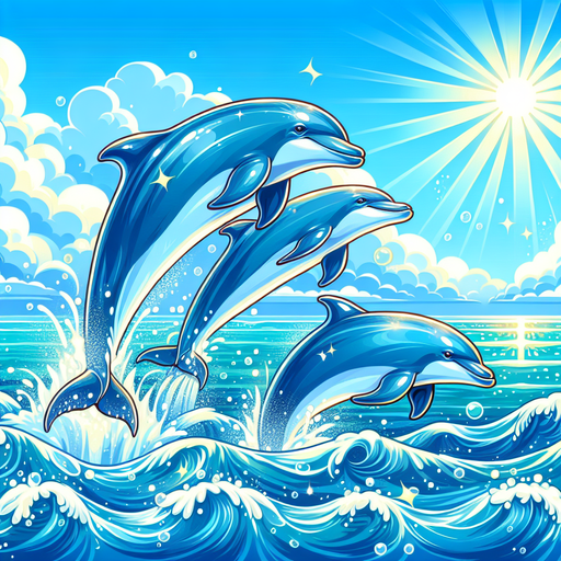 Dolphin Ocean Dance Diamonded Painting Kits