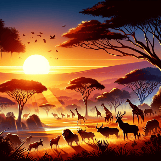Safari Sunrise DIY Paint By Diamonds