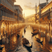 Romantic Venetian Canal Painting Diamond Kit