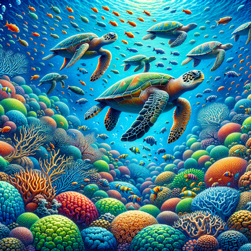 Beautiful Sea Turtles Diamonded Painting Kits