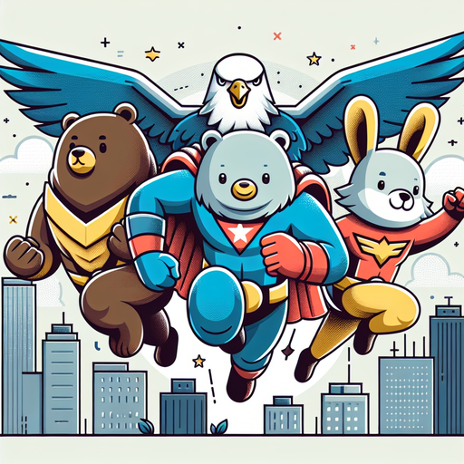 Superhero Animal Team Painting Diamond Kit