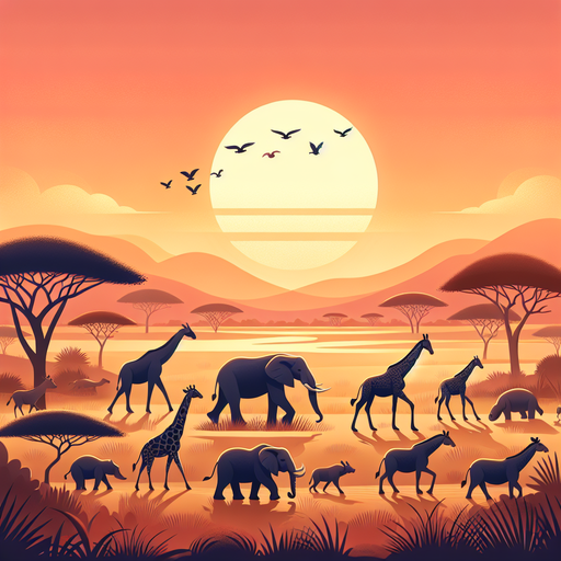 Sunset Safari Escape Paint By Diamonds