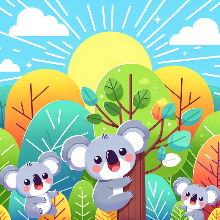 Cute Koala Cuddles Paint By Diamonds Kits