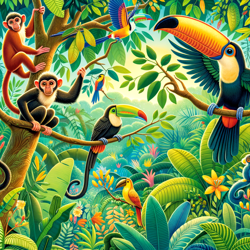 Colorful Jungle Paradise Diamond Painting