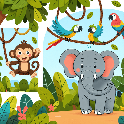 Fun In The Jungle Paint By Diamonds Kits