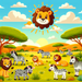 Sunlit Safari Journey Paint By Diamonds Art