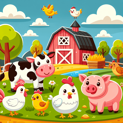 Frolicsome Farmyard Painting By Diamonds Kit