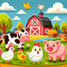 Frolicsome Farmyard Painting By Diamonds Kit