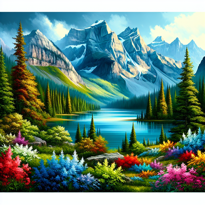 Sunny Mountain Escape Diamonded Painting Kits