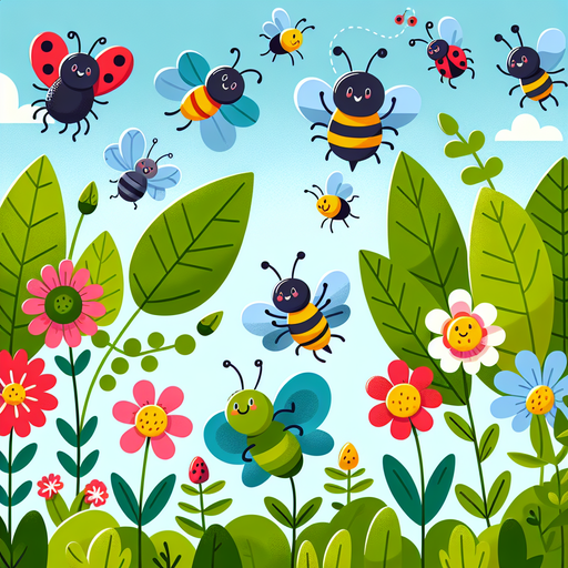 Friendly Insects Garden Paint By Diamonds