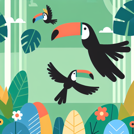 Tropical Toucan Troupe Paint By Diamonds Kits