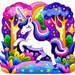 Sparkling Unicorn Adventure Painting By Diamonds Kit