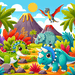 Dino Dig Adventure Paint By Diamonds Art