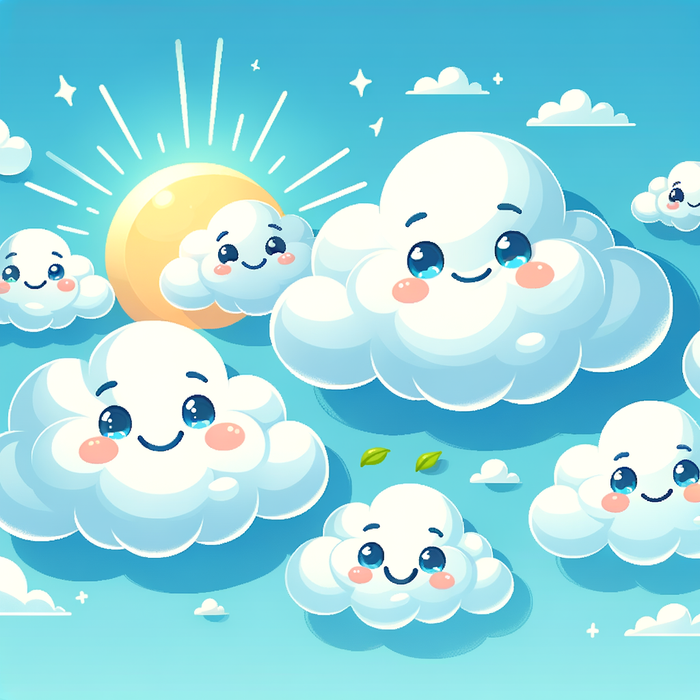 Playful Clouds Paint By Color