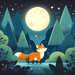 Moonlit Fox Adventure DIY Paint By Diamonds