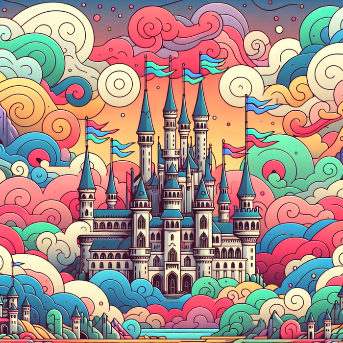Fantasy Castle Skyline DIY Paint By Diamonds