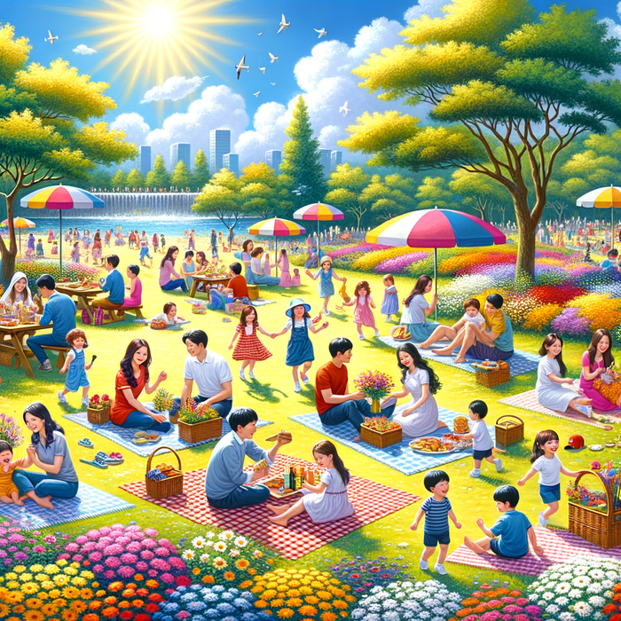 Sunny Day At The Park Painting By Diamonds Kit