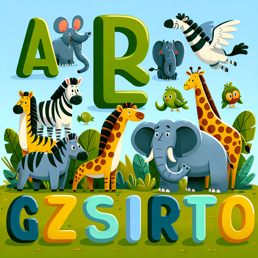 Alphabet Safari Paint By Diamonds Kits