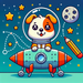 Rocket Adventures With Astro Pup Paint By Diamonds