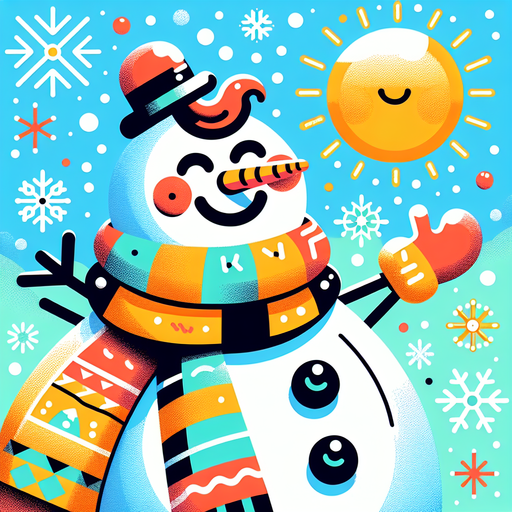 Sunny Snowman Painting Diamond Kit