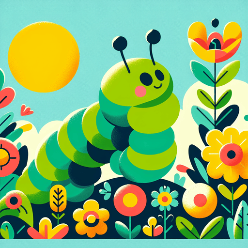 Cute Caterpillar Adventure Painting By Diamonds Kit