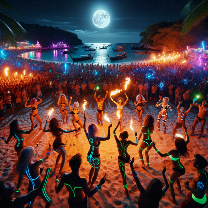 Full Moon Party - Koh Phangan Paint By Diamonds Art