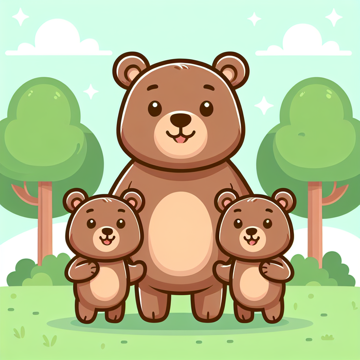 Playful Bear Family Paint By Diamond