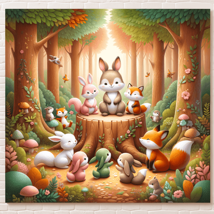 Charming Woodland Critters Paint By Diamonds Art